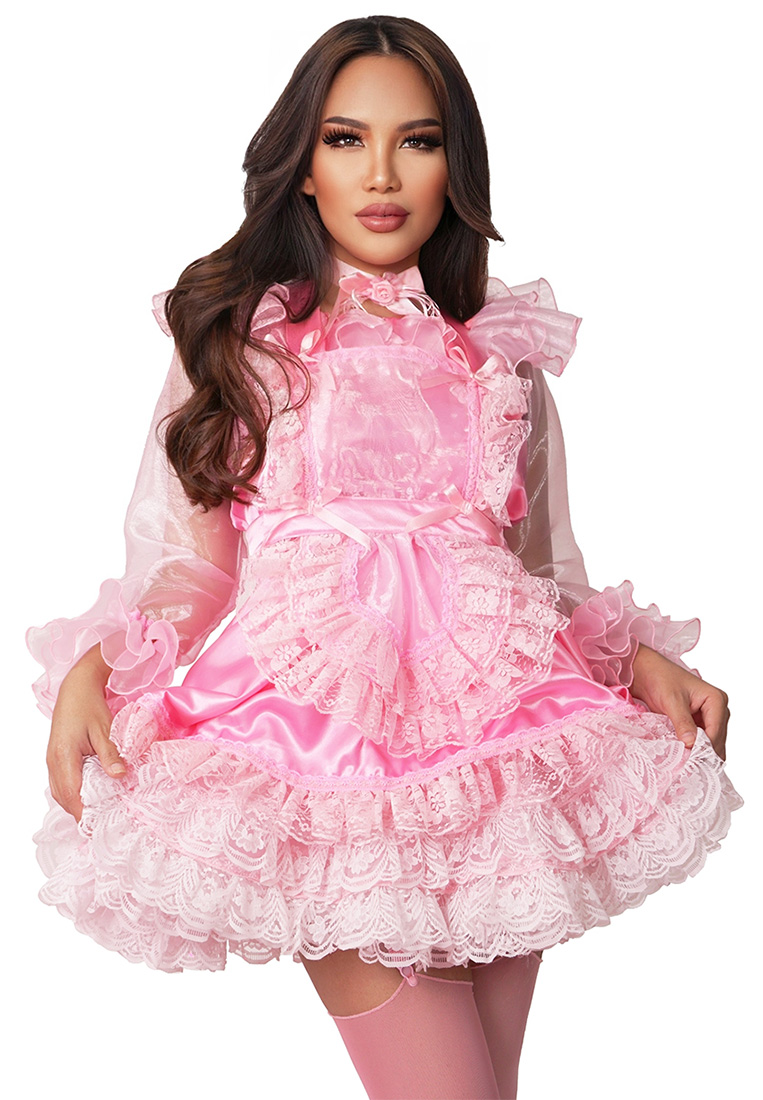 shimmering pansy sissy dress 04 sat562