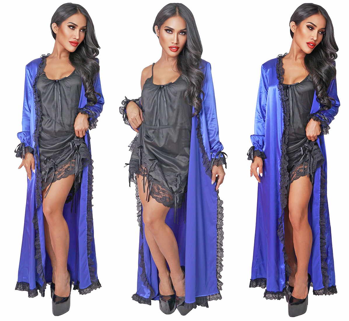 satin and lace gown 05