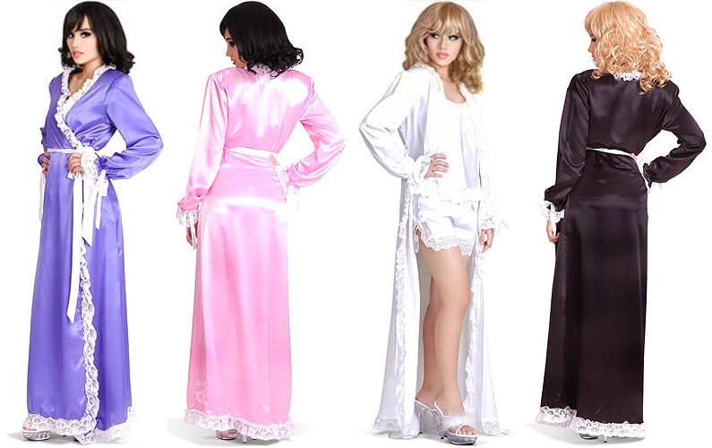 satin and lace gown 10