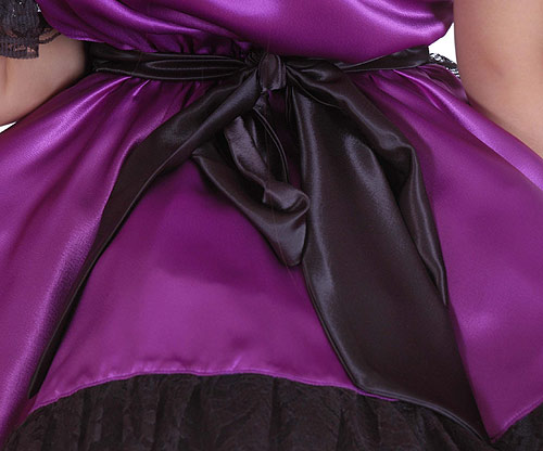 xara black french maids satin pinafore 2