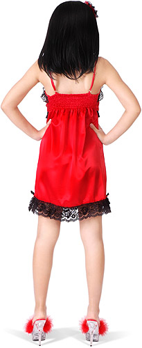 long satin slip with lace 3