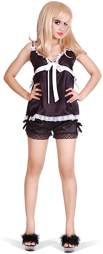 satin and lace babydoll 12