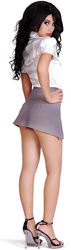 wrap over school mini skirt 3