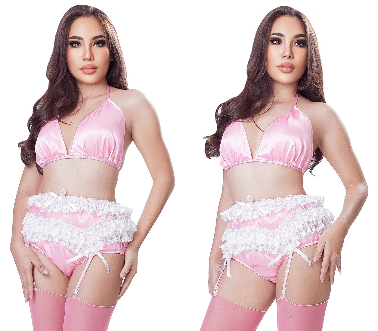 bambi satin and lace suspender belt 4