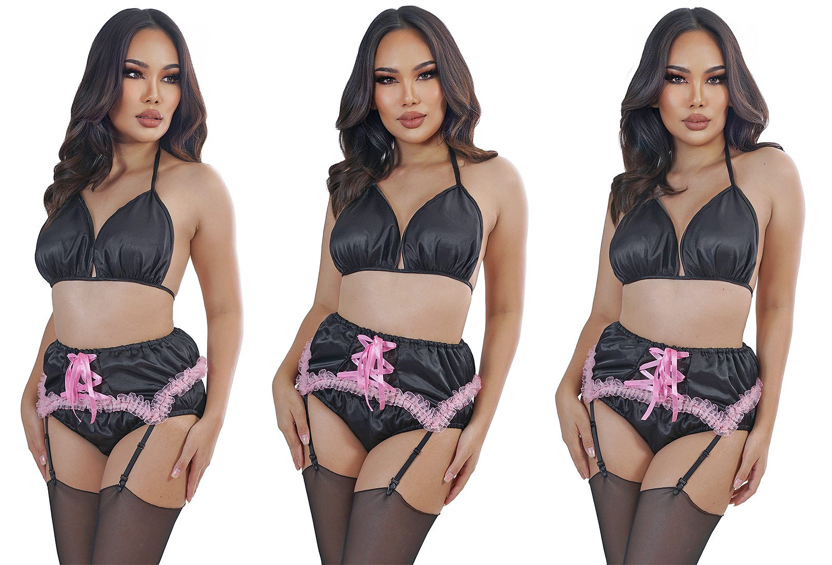 heidi satin suspender belt 01