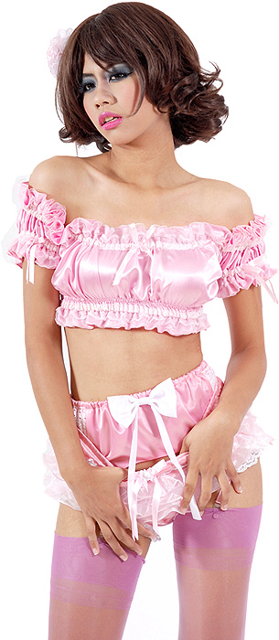maids frilly suspender belt 1