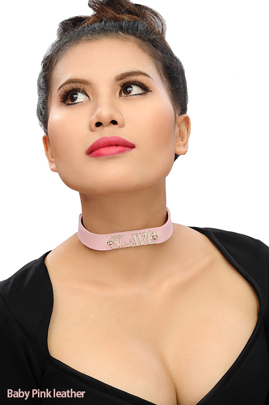 slave collar 2 pink