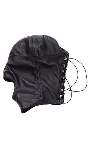 Lamb-leather Open Mouth Hood