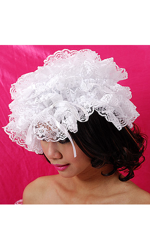 Tilly Large Lace Maids Hat