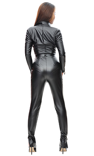 Faux Belt Catsuit