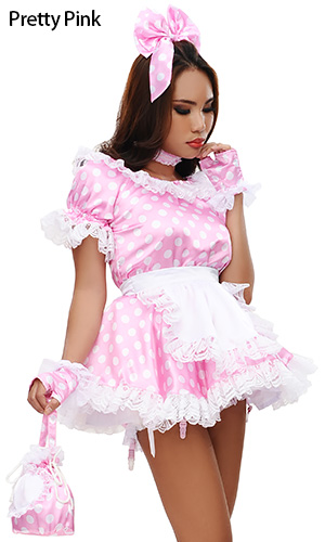 Polka Dot Satin French Maid Uniform