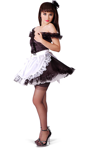 Monique Luxury Satin French Maid