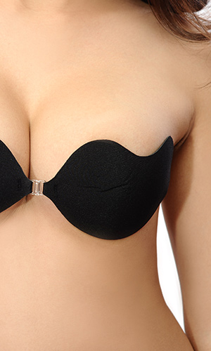 Silicone pushup Bra (black)