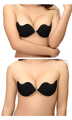 Silicone pushup Bra (black)